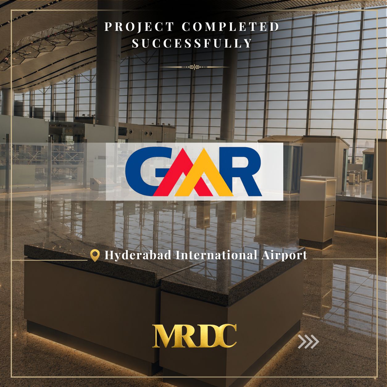 Airport interior execution by MRDC